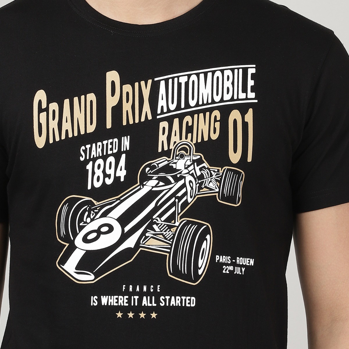 Haako Grand Prix Automobile Black T-Shirt