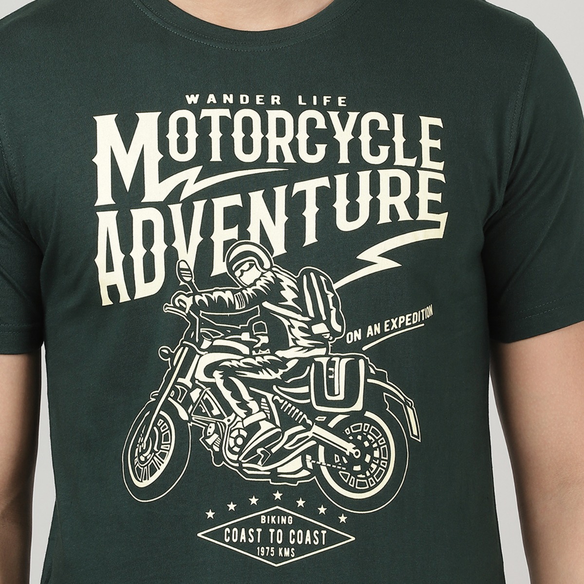 Haako Motorcycle Adventure Bottle Green T-Shirt